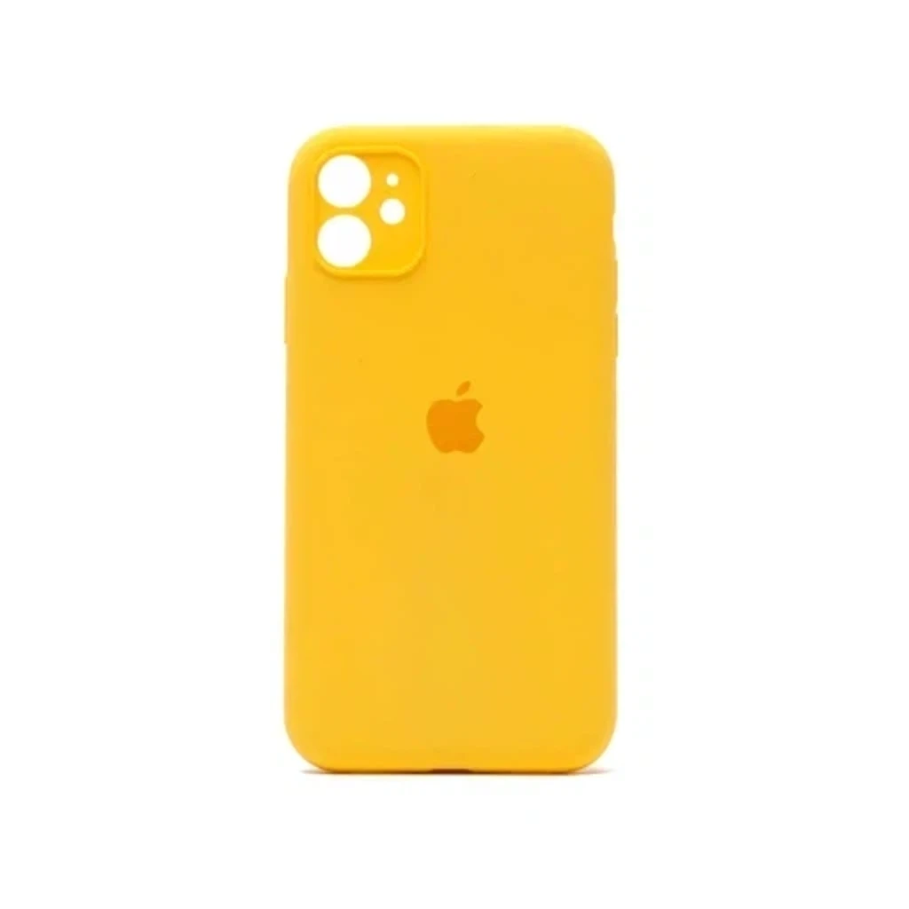 Чехол Silicone Case с закрытым низом и защитой камеры для Iphone 12 (Квадратные грани)